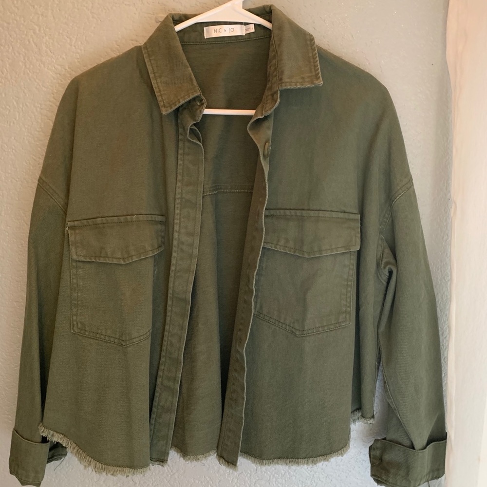 Olive green Jacket cropped